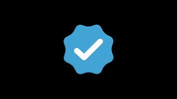 Verified tick icon telegram Alpha background video