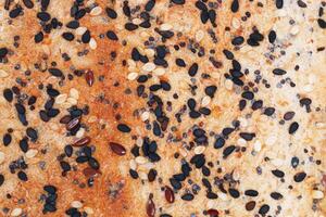Multigrain bread texture for pattern and background photo