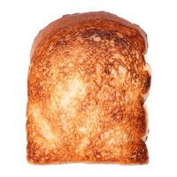 One toasted bread isolated on white photo
