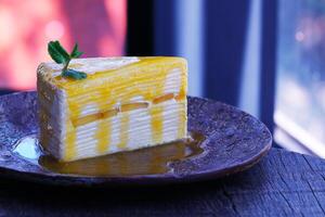 Mango crape on plate for pattern photo