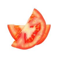 Half sliced tomato isolated on white photo