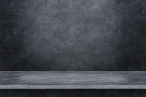 cement shelf and floor on concrete background for design photo