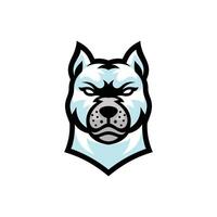 Stylish pitbull logo design vector