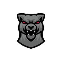 Angry dog logo mascot design vector