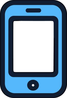 Blue Mobile Phone Digital Device
