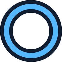 Blue Circle Ring Shape Symbol vector