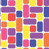 Colorful abstract seamless pattern with rounded rectangles. Template for backgrounds, wallpapers, fabric prints, and modern digital art projects vector