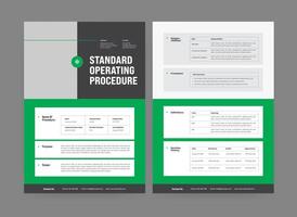 Standard Operating Procedure Design, Business Flyer, Pamphlet template vector