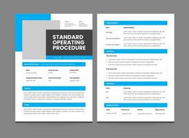 Standard Operating Procedure Design, Business Standard Operating Procedure Flyer vector