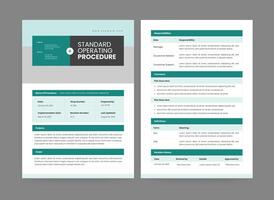 Standard Operating Procedure Design, Pamphlet template vector