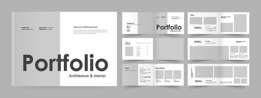 Landscape Portfolio Template. Architecture Portfolio. Modern Portfolio Design vector