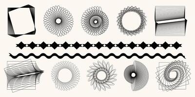 Modern Geometric and Linear Abstract Elements for Wall Art and Decor vector