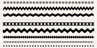 Geometric Decorative Borders and Lines Collection vector