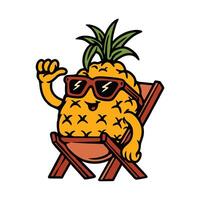 PINEAPPLE CARTOON CHARACTER vector