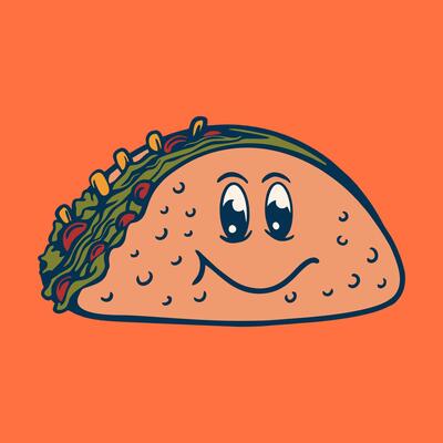 HELLO BURGER RETRO CARTOON CHARACTER ILLUSTRATION