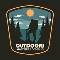 ILLUSTRATION OF GREEN FOREST NATURE NATIONAL PARK BADGE DESIGN vector