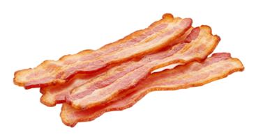 Slices of Crispy Bacon on a Transparent Background png