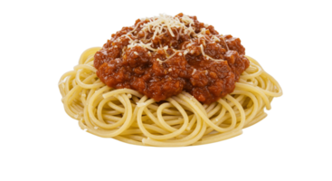 Spaghetti with tomato sauce on transparent background png