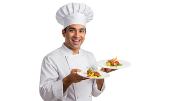 Portrait of chef on transparent background png