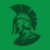 Illustration of a gladiator in silhouette style vector