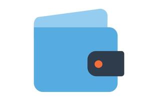 Wallet Icon - A modern wallet with visible bills, symbolizing travel expenses and budgeting. vector