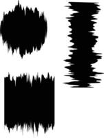 Abstract black shapes with jagged irregular edges on a white background vector