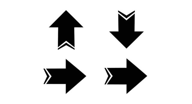 Four arrows pointing in different directions on a white background vector
