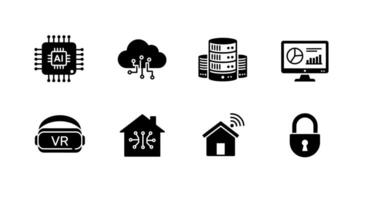 A set of icons depicting various devices vector
