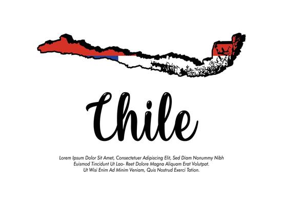 Chile flag or map banner Chile flag with white background illustration Chile independence day banner design