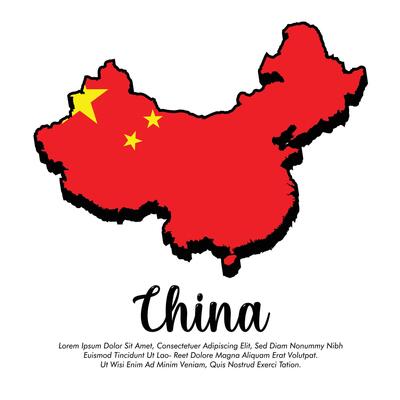 China flag or map banner China flag with white background illustration China independence day banner design