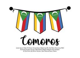 Comoros flag banner Comoros flag illustration design Comoros national day banner design vector