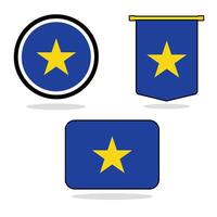 Congo Free State set of flag banner Congo Free State flag with white background illustration design Congo Free State independence day banner design vector