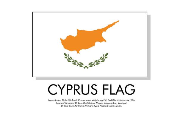 Cyprus flag banner Cyprus flag with white background illustration design Cyprus independence day banner design