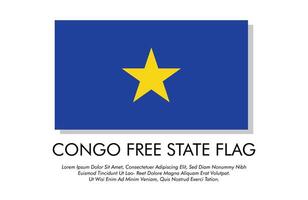 Congo Free State flag banner Congo Free State flag with white background illustration design Congo Free State independence day banner design vector