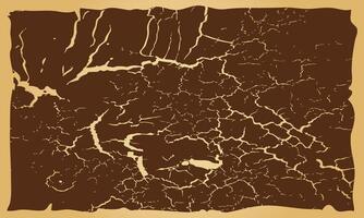 Dry Cracked Soil Texture on Vintage Background vector