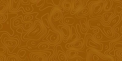 Smooth brown surface with intricate yellow contour lines creates an engaging abstract pattern vector