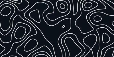 Abstract topographic design with winding lines on a dark background for artistic and creative use vector