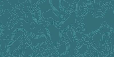 Abstract design showcasing contour lines in teal color palette with fluid shapes and organic forms vector