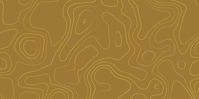 Abstract golden topographic pattern with smooth curves and lines on a textured surface vector