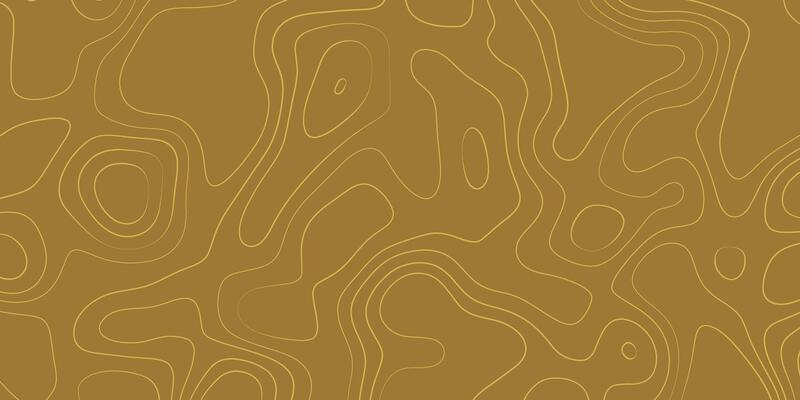 Abstract golden topographic pattern with smooth curves and lines on a textured surface