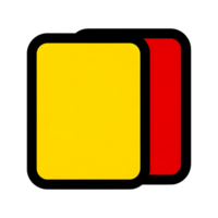 Two overlapping yellow red warning cards png