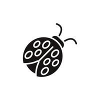 ladybug icons flat isolated style design vector