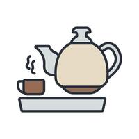 tea icons isolated on White Background. Flat style design vector