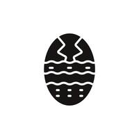 easter egg icons flat isolated style design vector