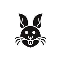 rabbit icons flat isolated style design vector