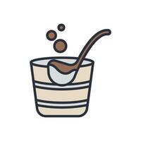 bucket and ladle icons isolated on White Background. Flat style design vector