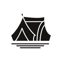 tent icons flat isolated style design vector
