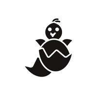 chick icons flat isolated style design vector