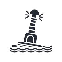 buoy icons flat isolated style design vector