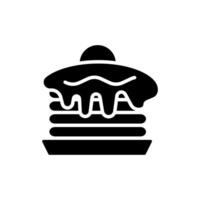pancake icons flat isolated style design vector